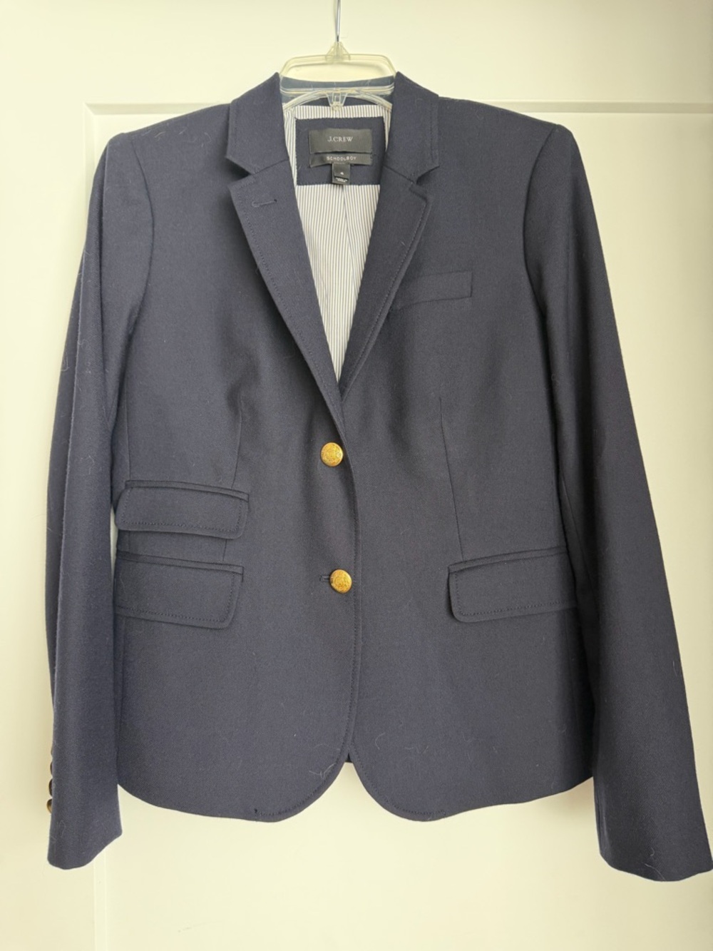J. Crew Schoolboy Navy Blazer with Gold Buttons